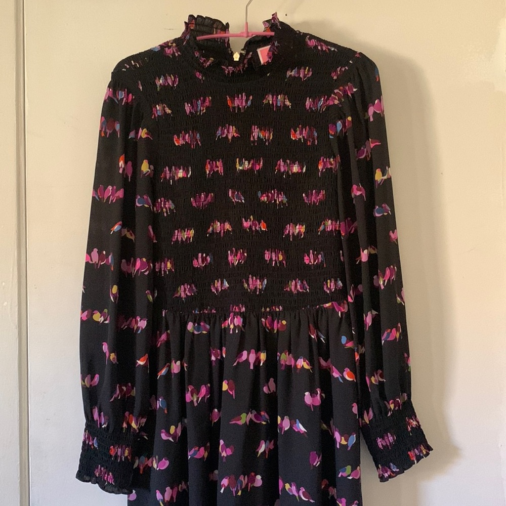 Kate spade love birds smocked dress